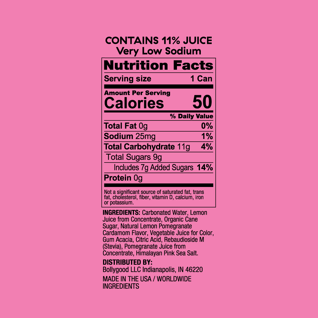 Lemon Pomegranate Cardamom Nutrition Facts