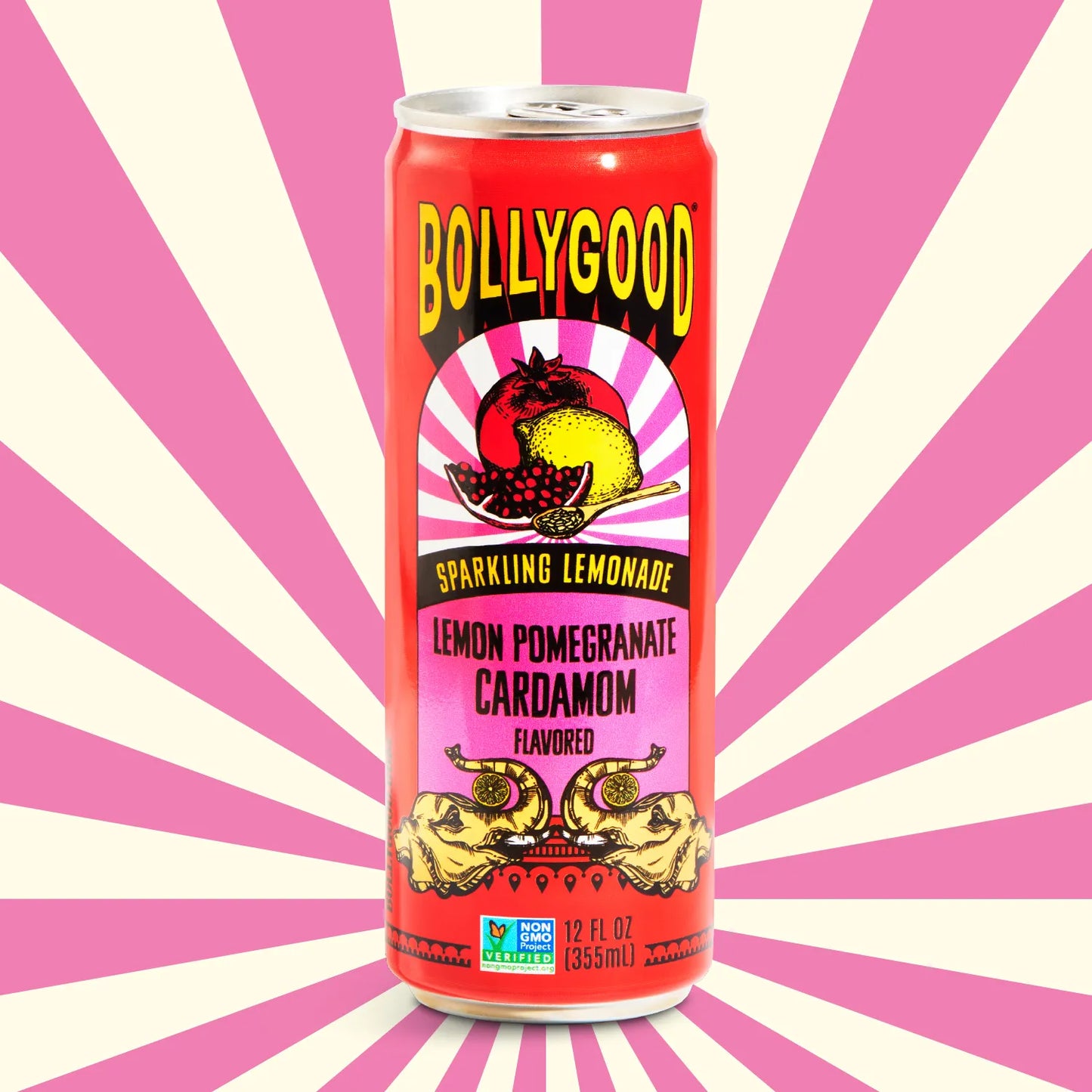 Bollygood Lemon Pomegranate Cardamom Sparkling Lemonade